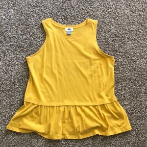 Old navy yellow peplum top